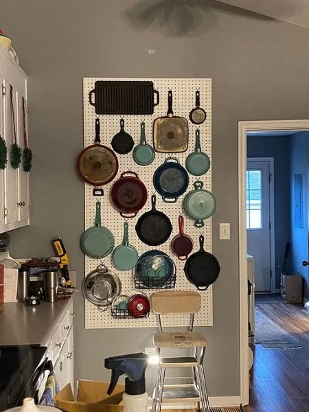 Rustic-inspired And Efficient: A Julia Child-inspired Kitchen Pegboard Design kitchen pegboard