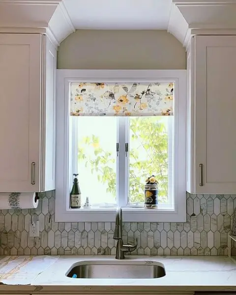 Elegantly Sophisticated Kitchen Valance Design By Horizons Window Fashions kitchen valance