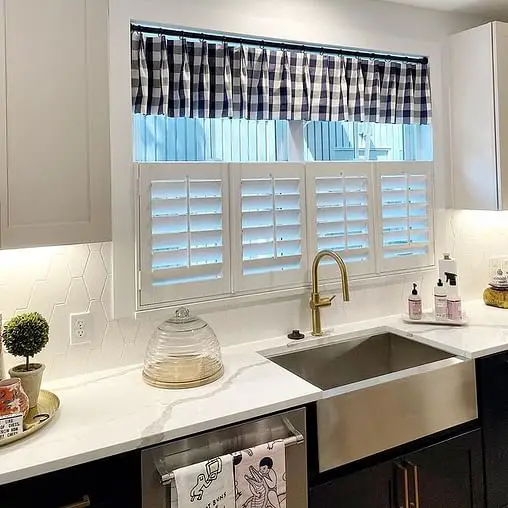 Pleated Linen Kitchen Valance With French Return Rod - Unique And Elegant kitchen valance