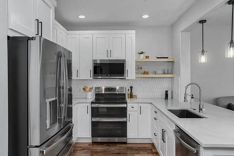 Elegant & Modern U-Shaped Kitchen Remodel In Baldwin Park - A Harmony Design Build Project u-shape kitchen