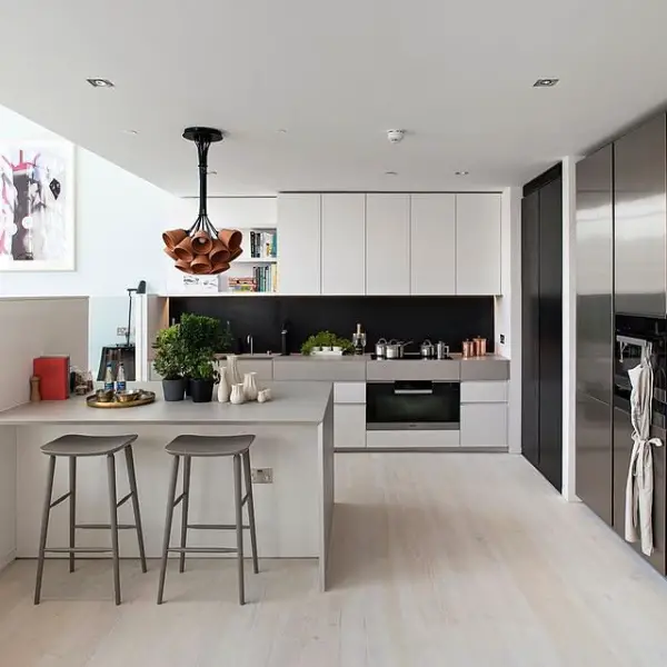 Elegant And Contemporary U-Shaped Kitchen Design In London By DSL u-shape kitchen