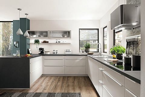 Efficient And Elegant: Hampshire's U-Shaped White Kitchen Design Ideas u-shape kitchen