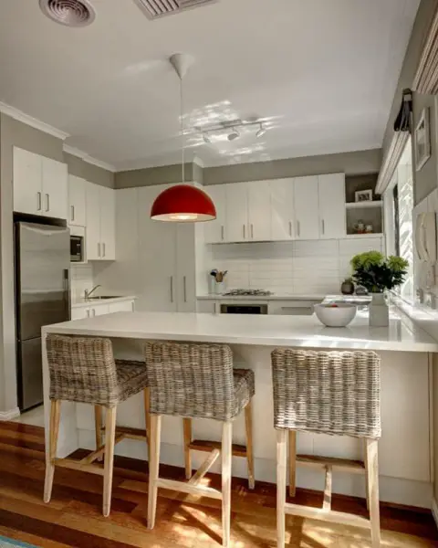 Sleek And Inviting U-Shape Kitchen Design By VMD Interiors u-shape kitchen