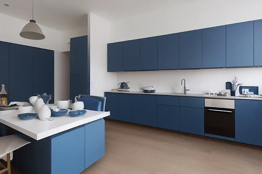 navy blue kitchen