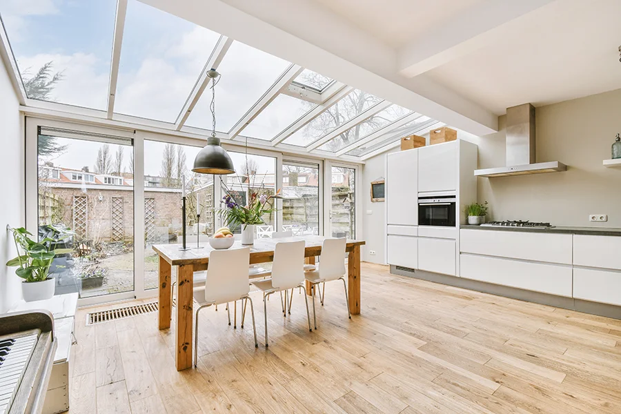 window ceiling kitchen