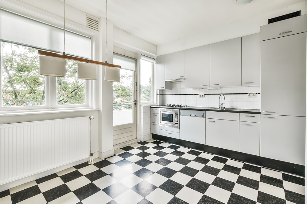 checkered floor tile