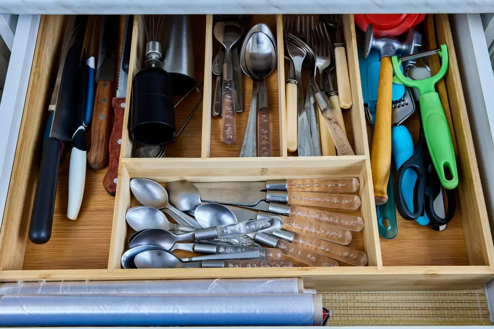 in-drawer knife storage