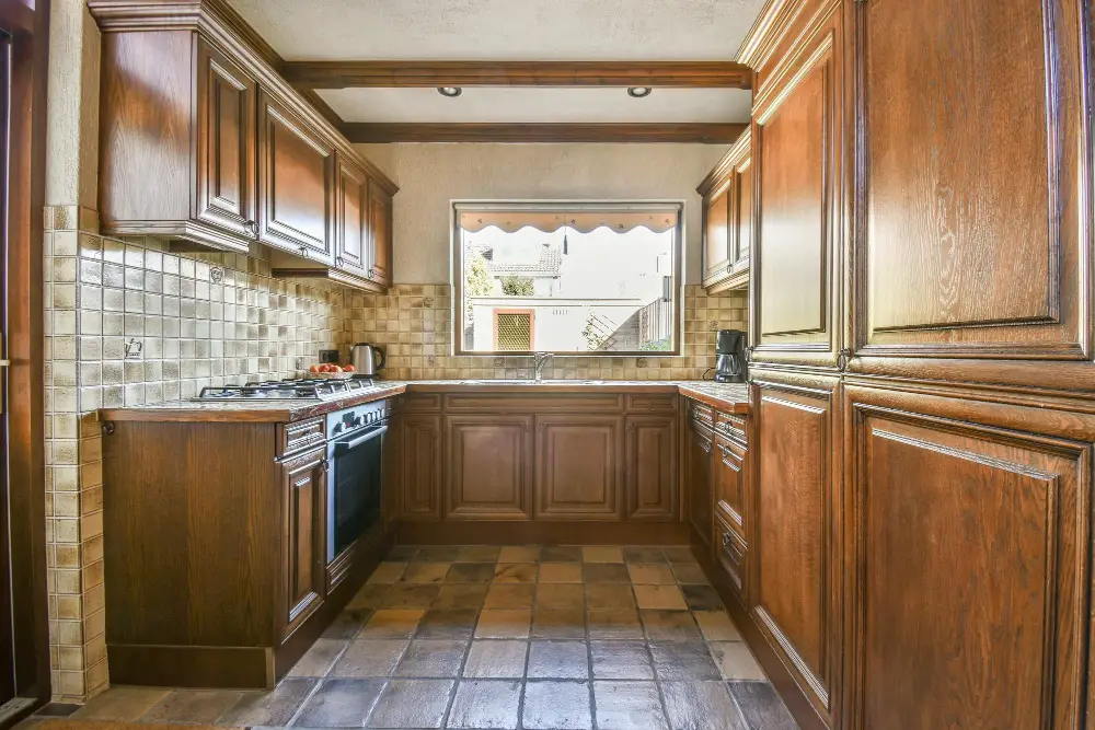 stained cabinets kitchen