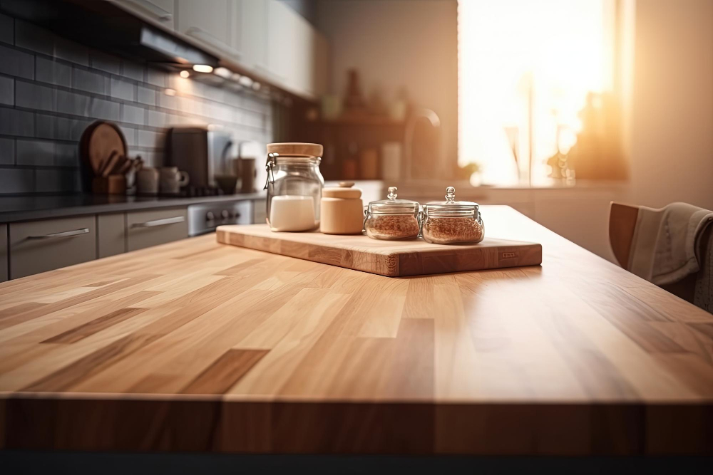 Cutting Boards On Kitchen Counter 