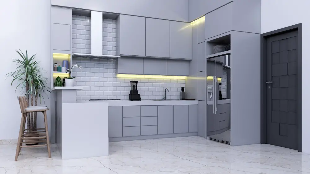 Light Grey Cabinets kitchen