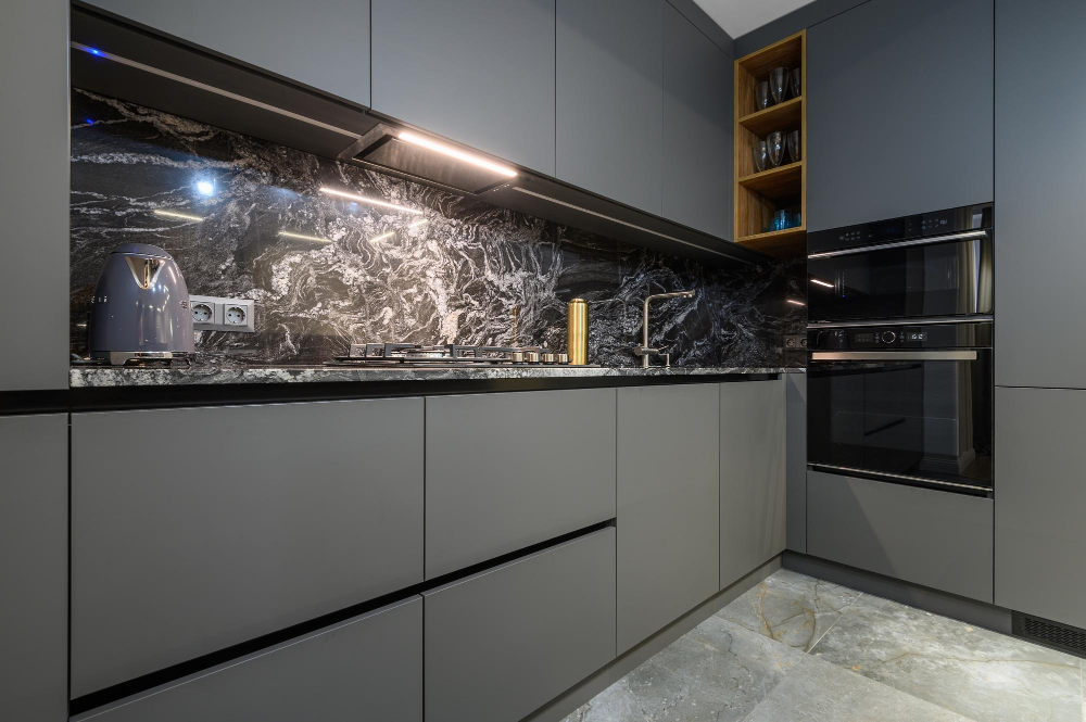 Monochromatic Grey Kitchens