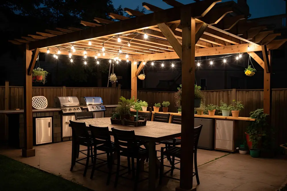 outdoor kitchen lights