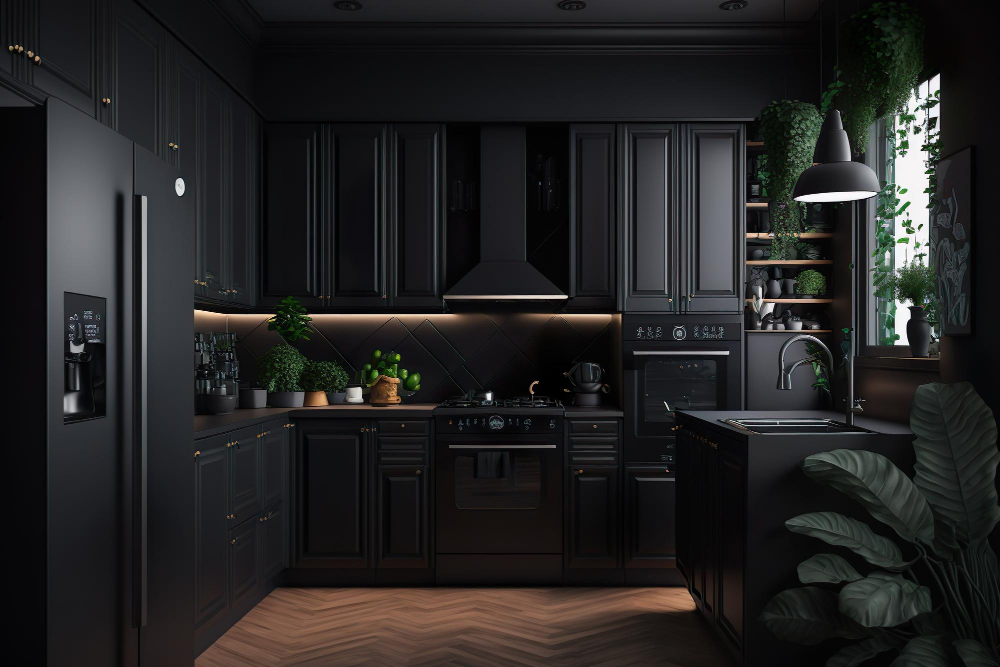 Kitchen Cabinet Black