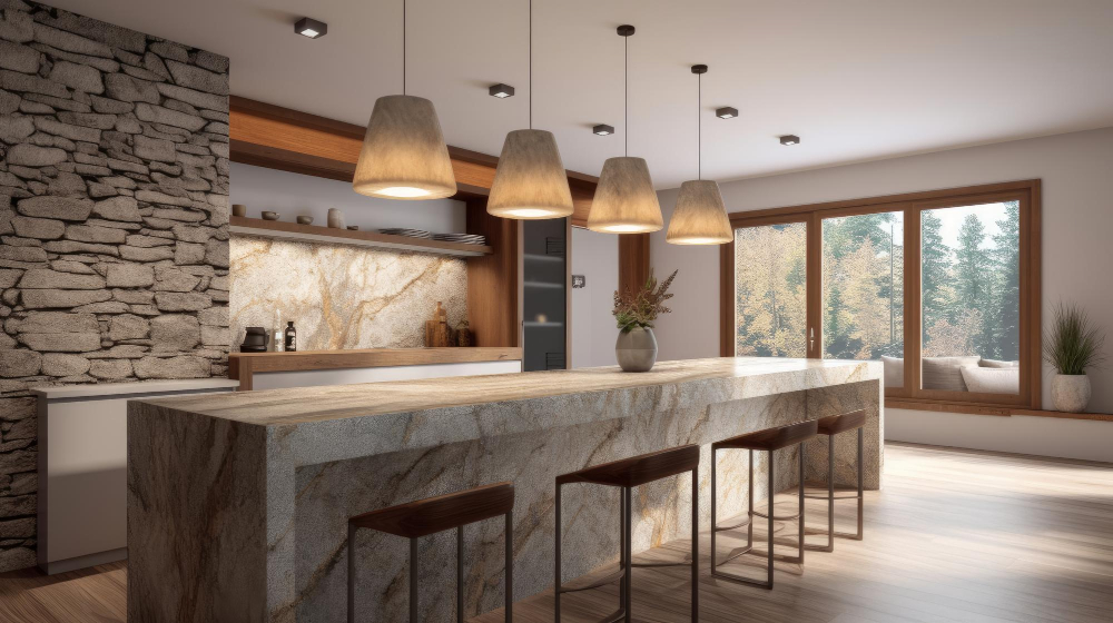 Raw Stone decor kitchen