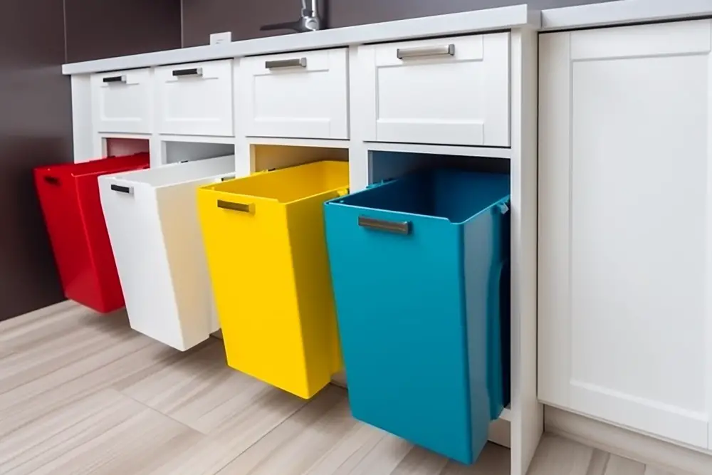 Recycling Bins in kitchen