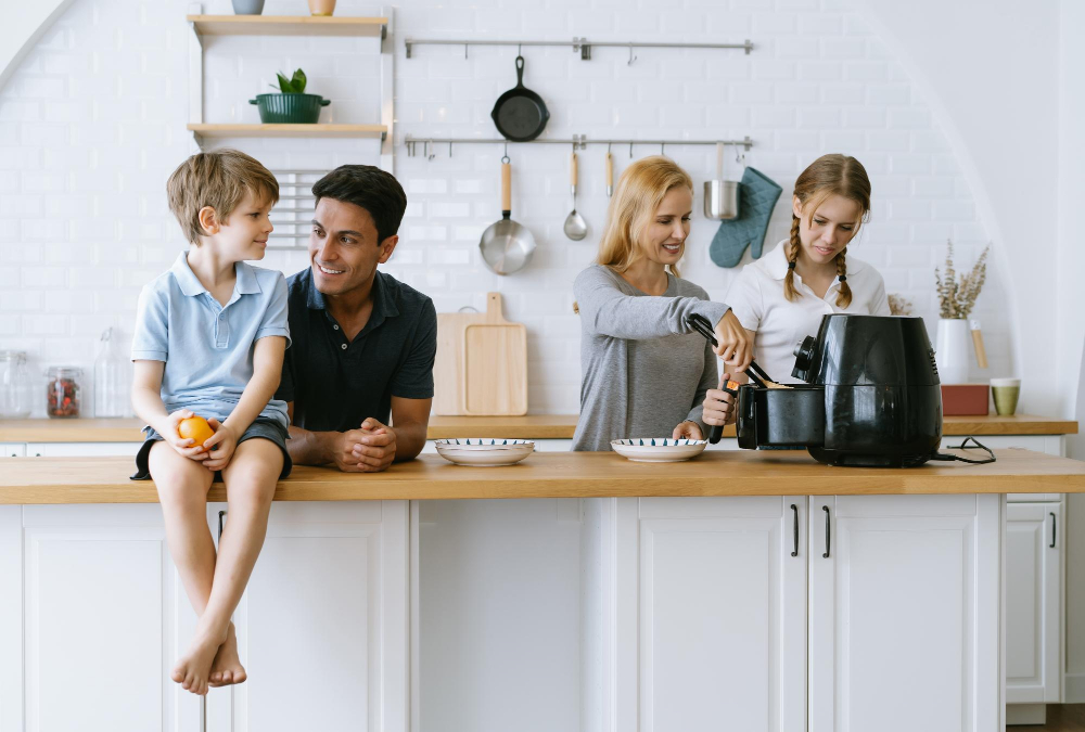 air fryer in countertop