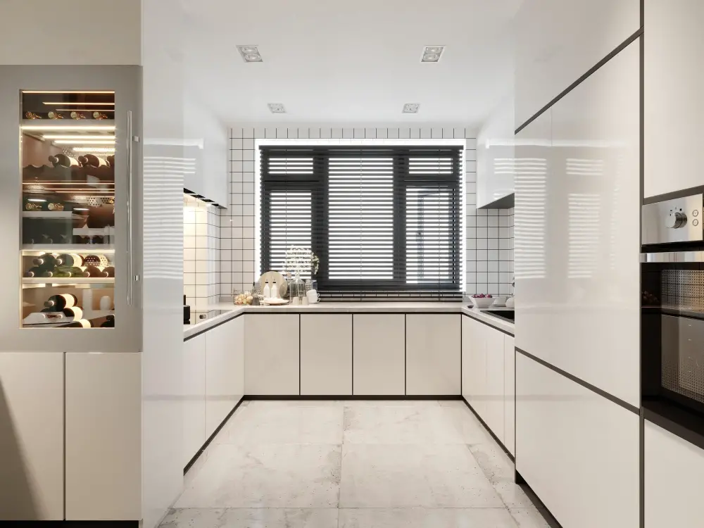 glossy kitchen cabinet