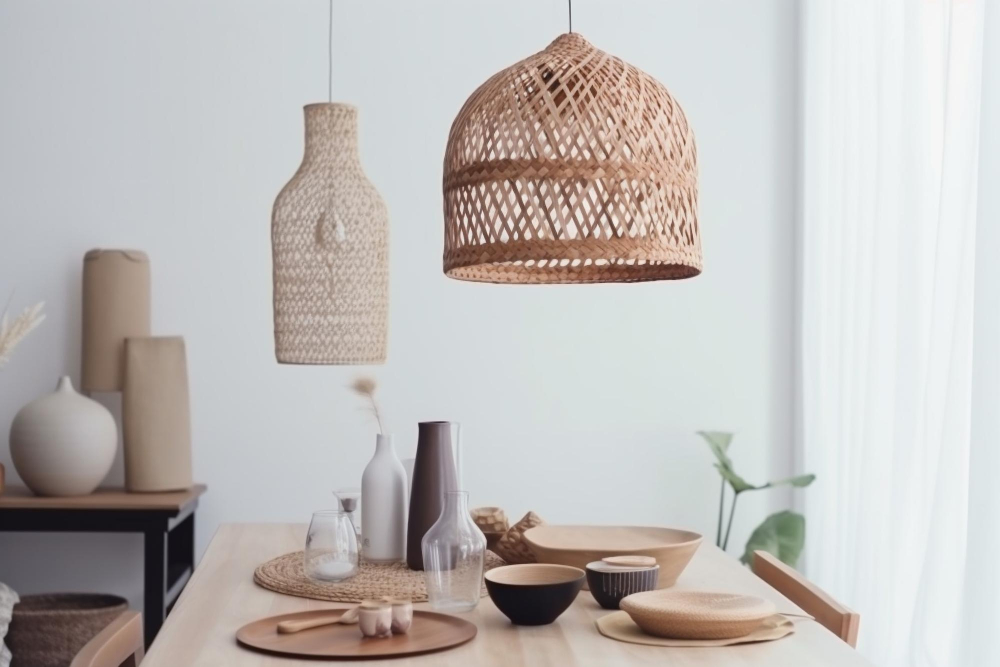 kitchen Rattan Light Fixtures