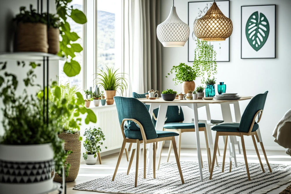 kitchen table Rug Placement