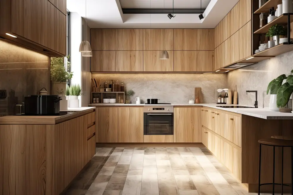 light oak cabinets kitchen