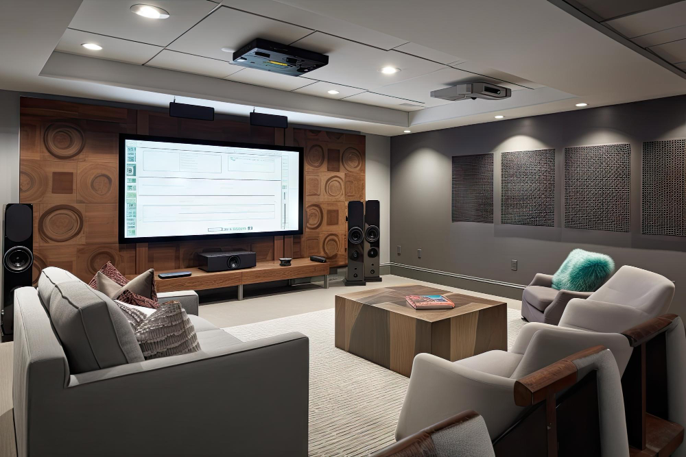 modern media room