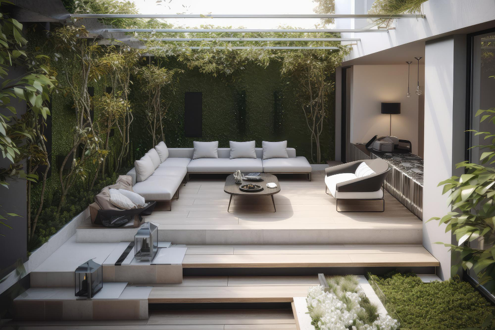 modern outdoor space