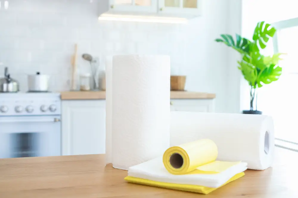 paper towels in kitchen