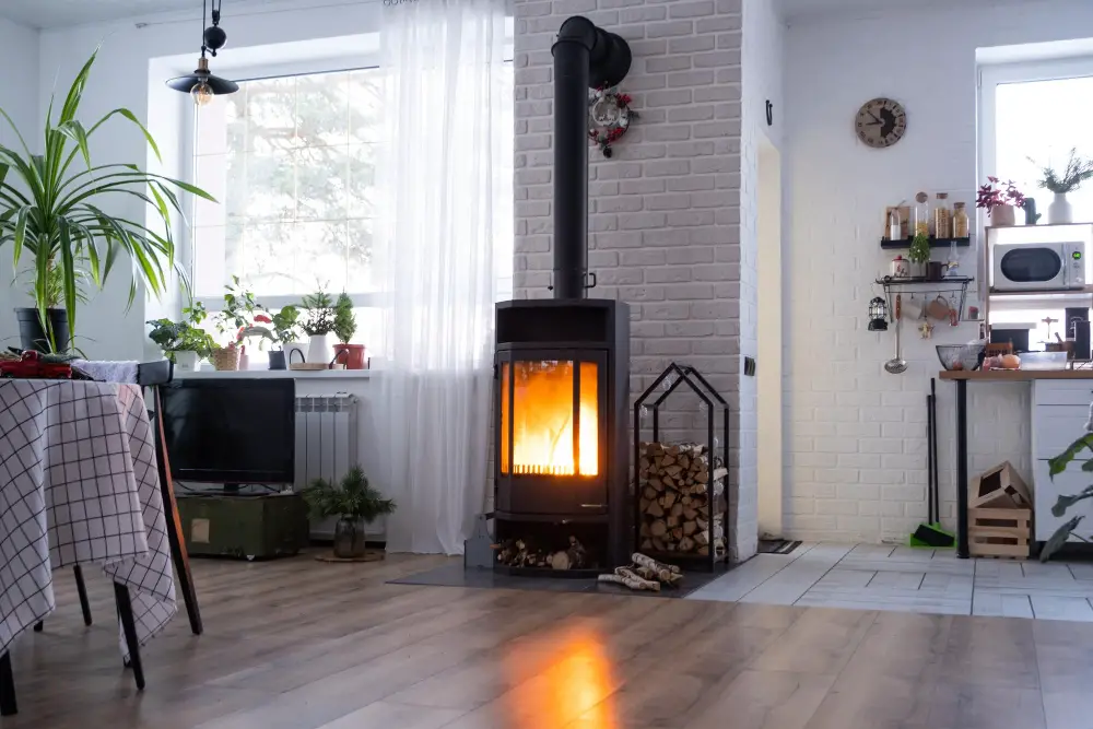 Adding a Modern Wood-Burning Stove Living