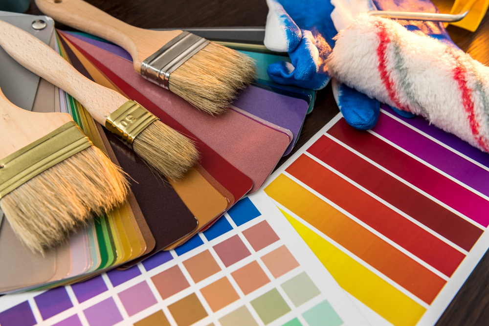 Chalk Paint Brushes Selection Kitchen Table