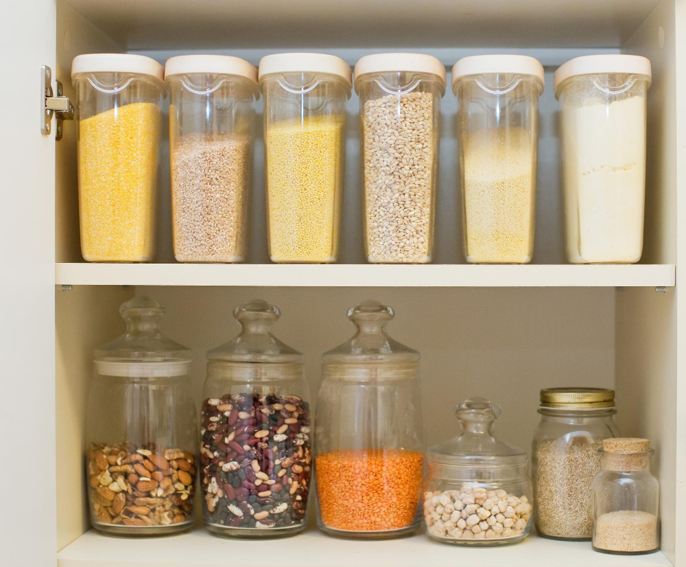 Clear Food Containers Kitchen Cabinet 