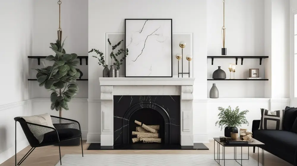 Creating Symmetry Fireplace Living