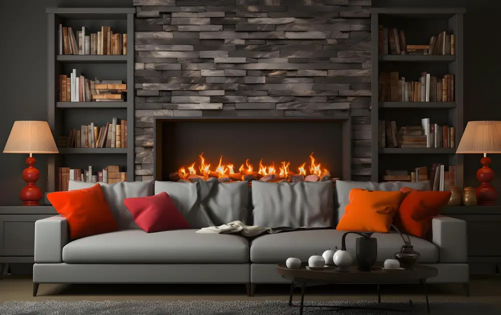 Faux Finishes for a Realistic Look Electric Fireplace Living