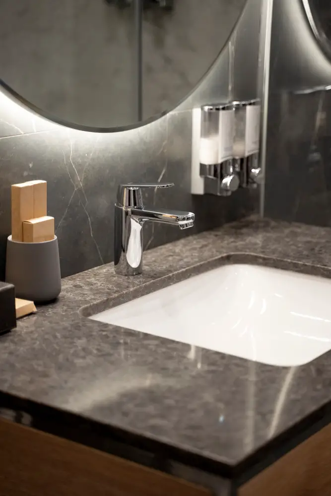 Gray Marble Countertops Bathroom