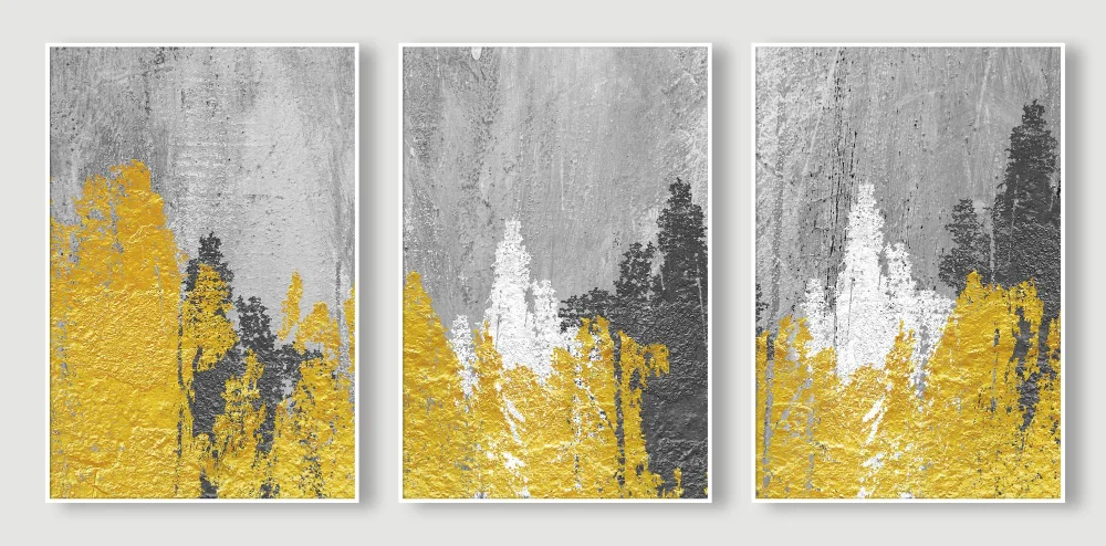 Gray and Yellow Artwork