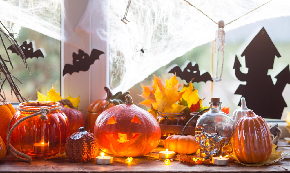 Jack-o-Lantern Touches Kitchen Halloween