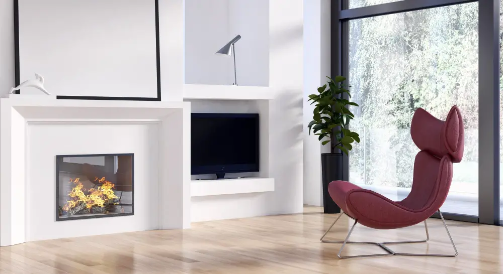 Small Size Electric Fireplace Living