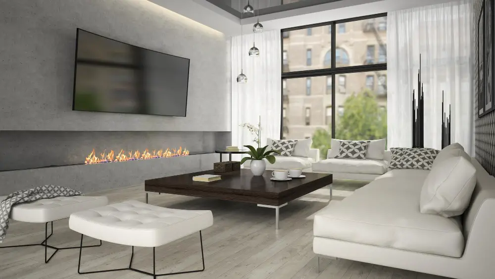 TV Electric Fireplace Living