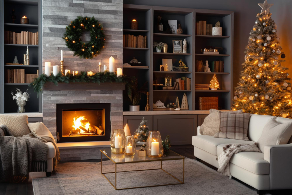 Using Wallpaper or Tile Fireplace Living