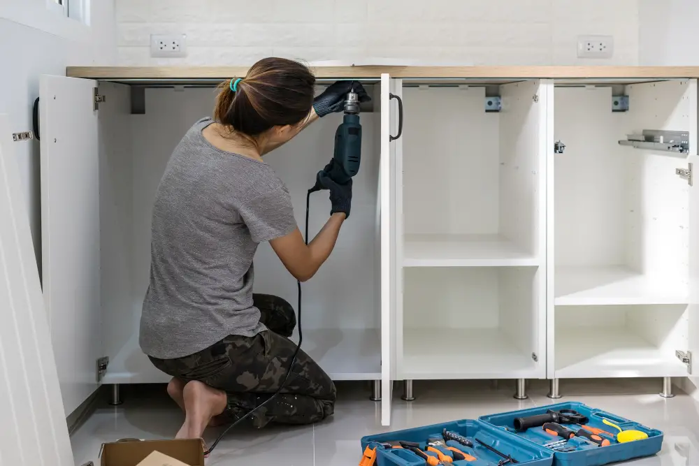 installing base cabinets kitchen