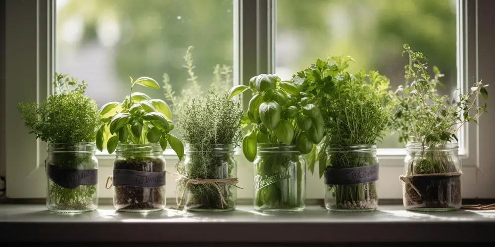 Kitchen Herbs Window Sill