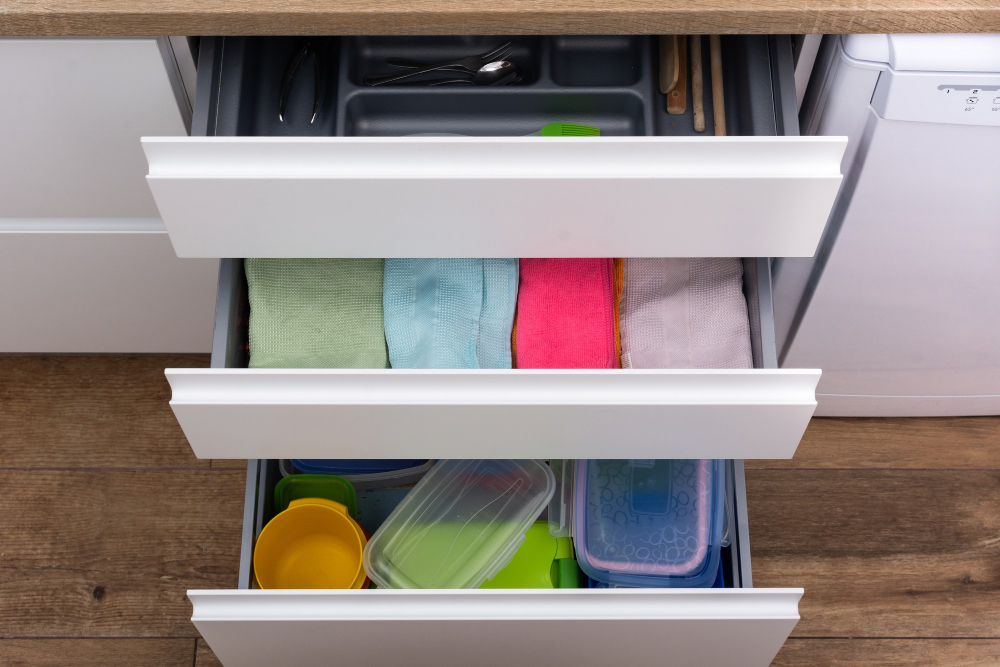 Kitchen Towel Drawer Organization