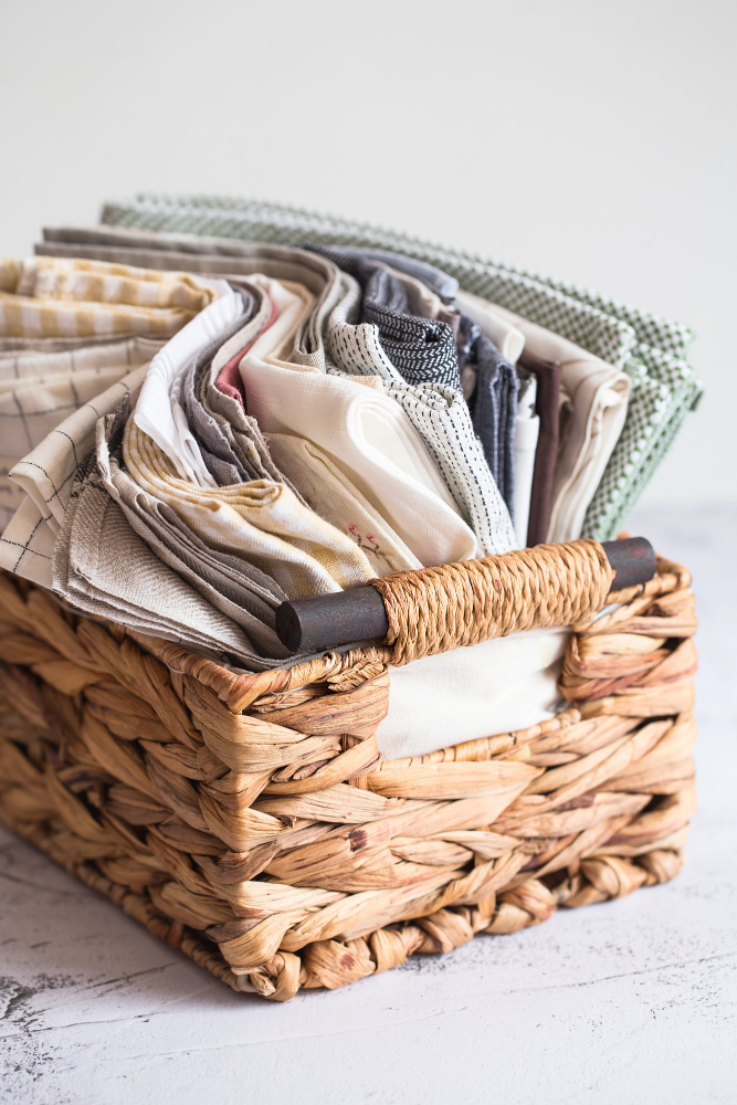 Kitchen Towel Storage Baskets