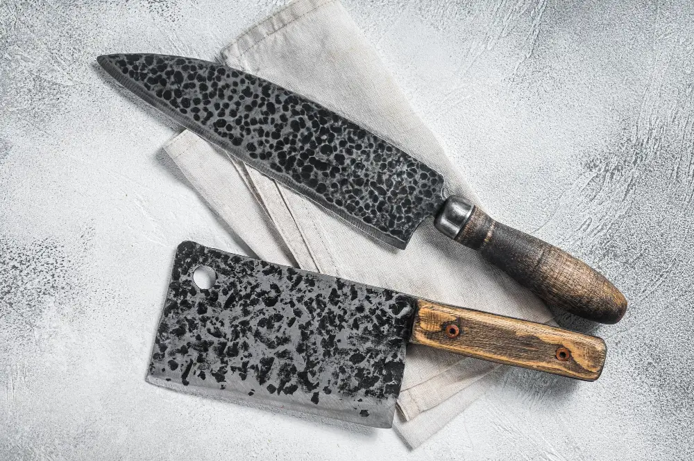 Knives and Kitchen Towel
