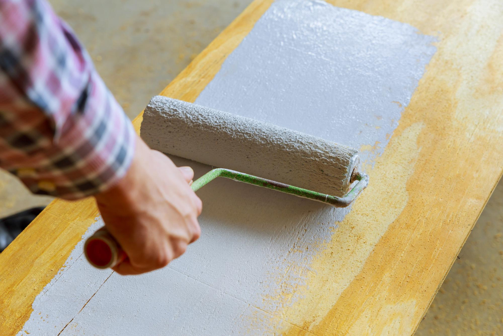 Painting Cabinet Door Wood with white paint