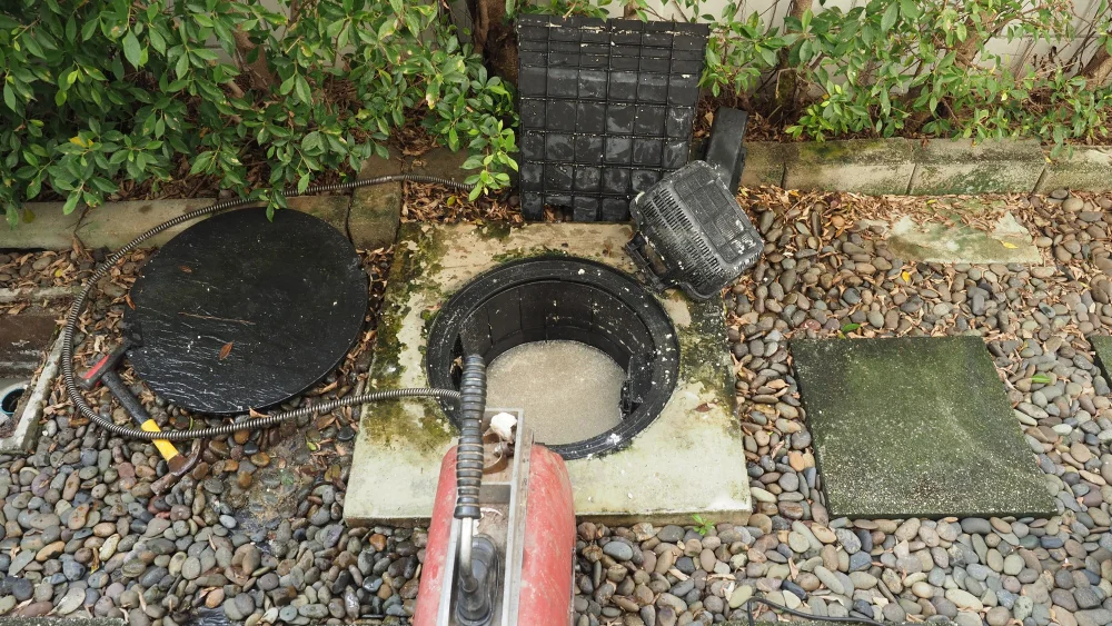 Plumber's Snake Outside Kitchen Drain Clog