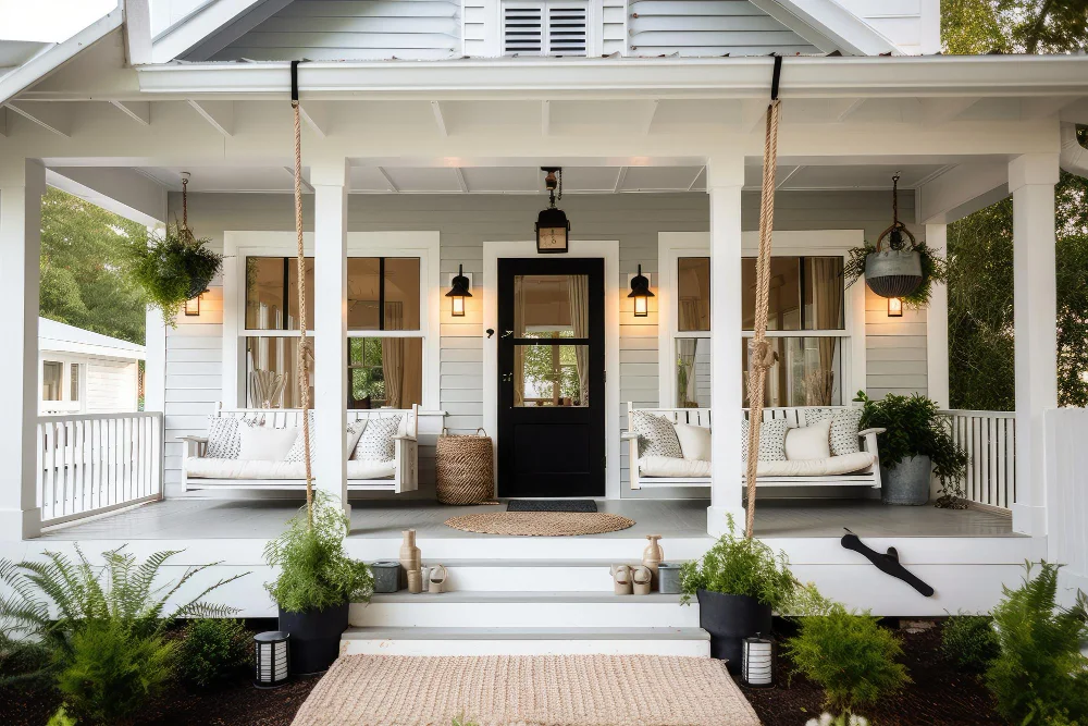 Update Your Front Porch with a New Coat of Paint and a Stylish Rug