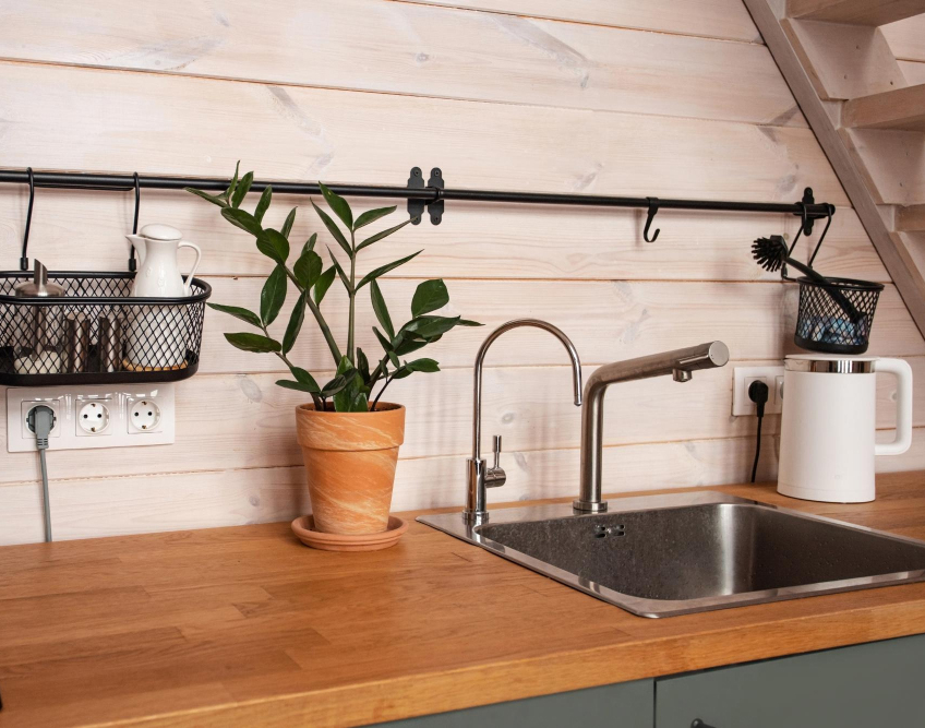 Wall Mounted Racks Corner Kitchen Sink