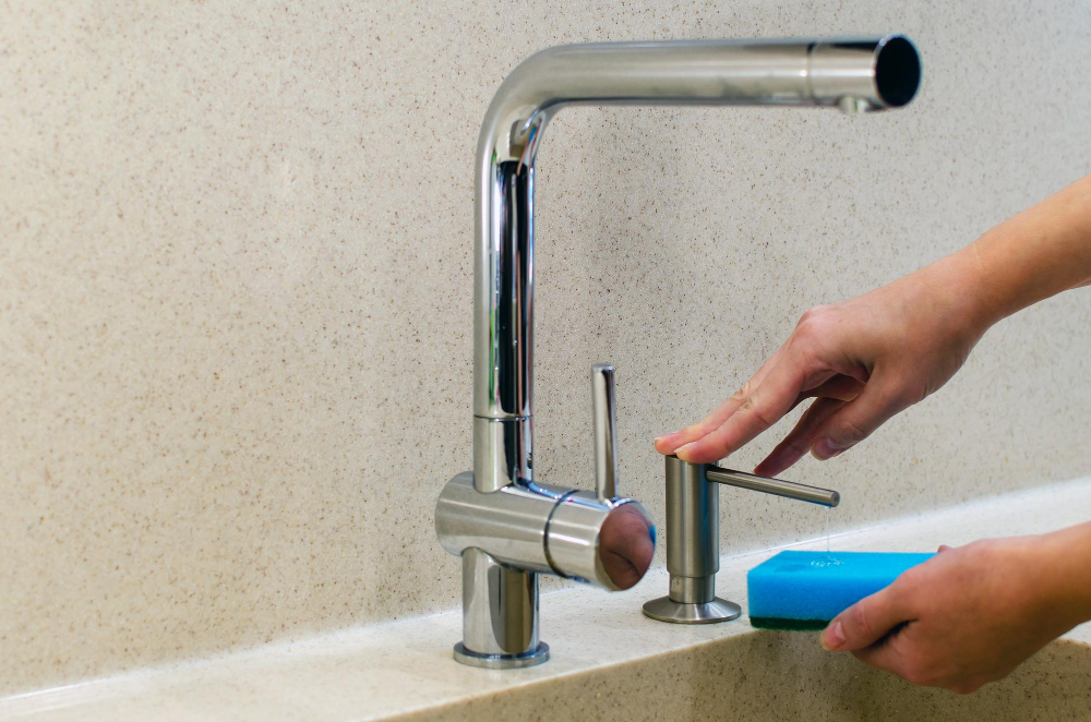 built-in soap dispensers kitchen sink