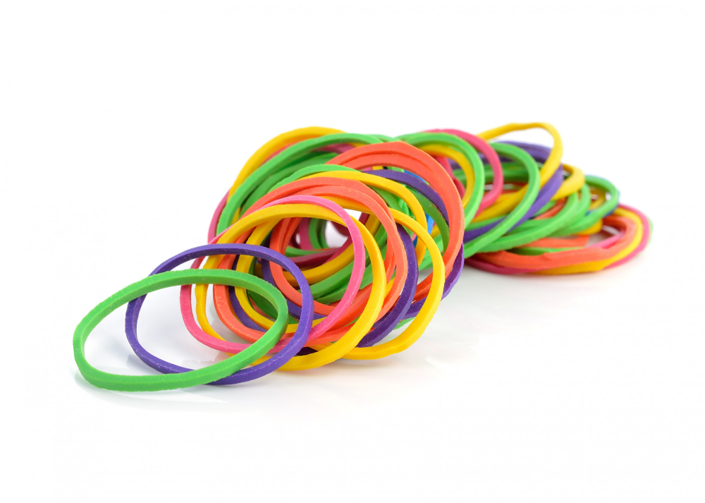 colorful rubber bands