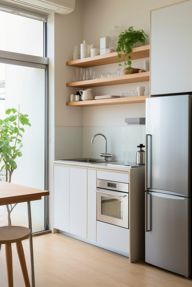 fridge shelf small kitchen